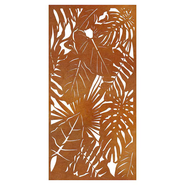 Rainwood Pattern Corten Screen Panel — 3′ × 6′