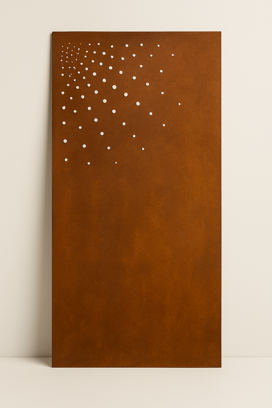 Starburst Radial Corten Screen — 3′ × 6′