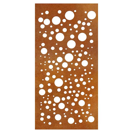 Starlight Pattern Corten Screen Panel — 3′ × 6′